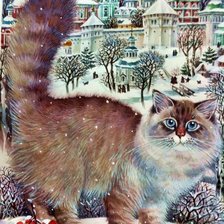 Схема вышивки «Gato.»