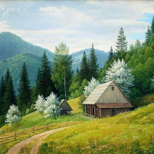 Схема вышивки «карпаты»