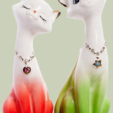 Схема вышивки «влюбленные котята»