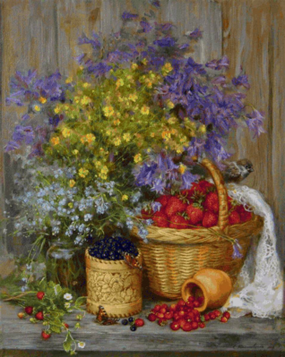 Arranjo,de,Flores  e frutas. - flores.frutas. decoração. - предпросмотр