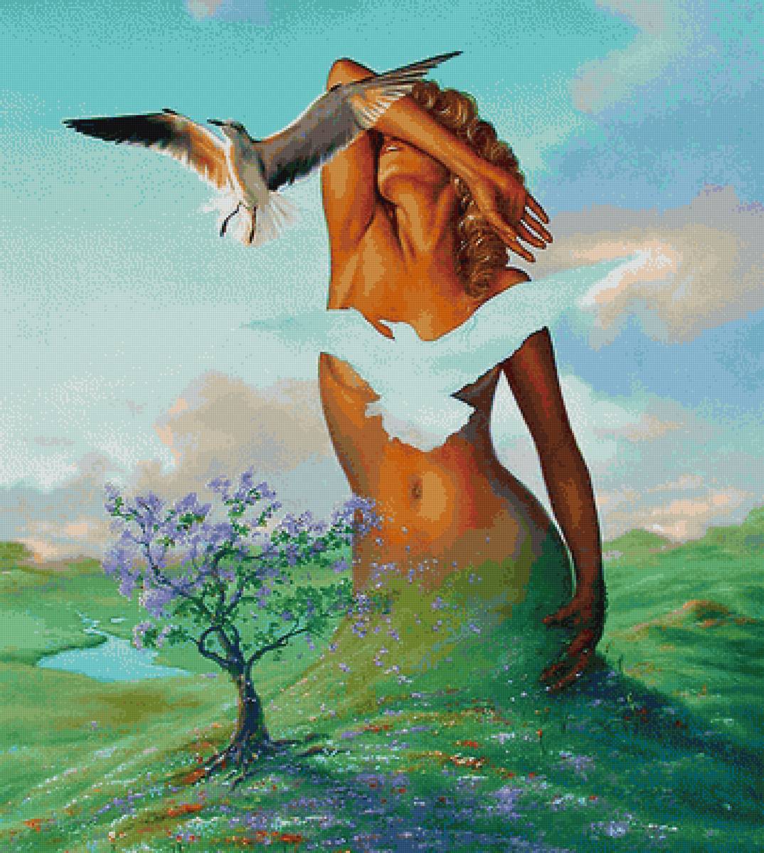 девушка - фэнтези, природа, пнк - предпросмотр