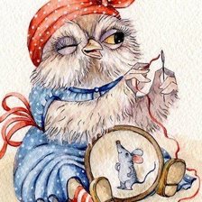 Схема вышивки «Сова»