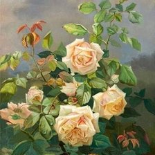 Схема вышивки «Rosas salmon»