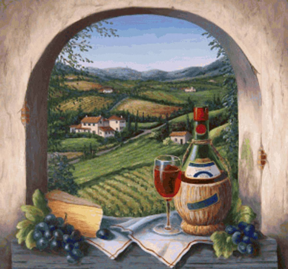 uvas y vino - bodegon - предпросмотр