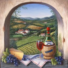 Схема вышивки «uvas y vino»