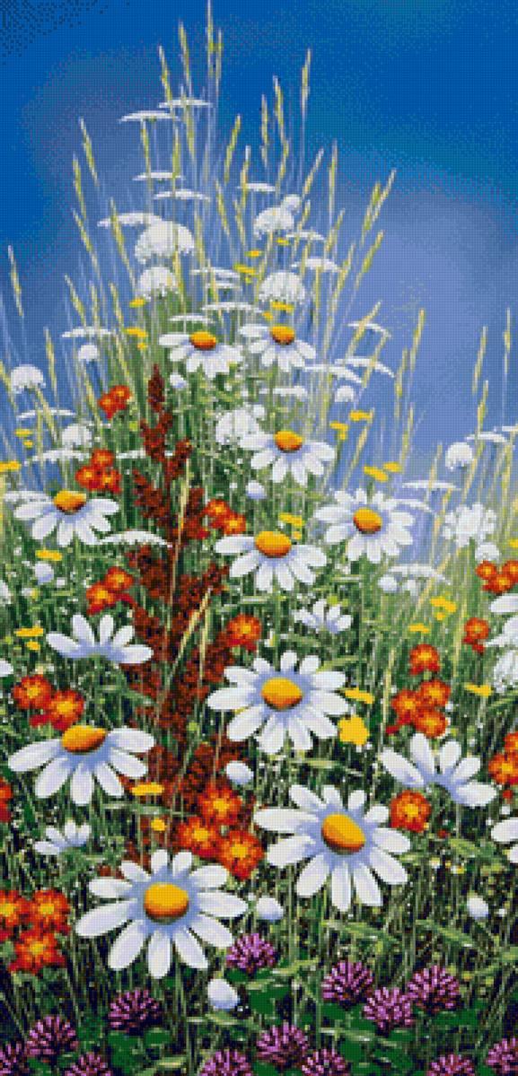 amarillos y blancos - flores - предпросмотр