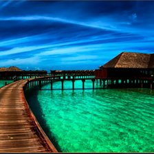 Схема вышивки «Вечернее море»