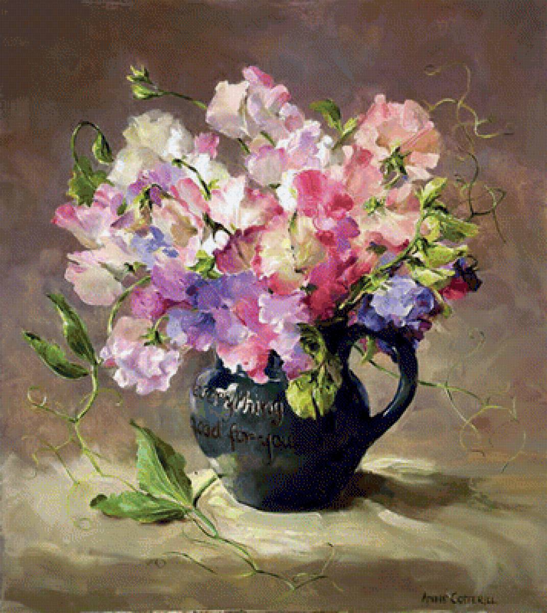 №2341620 - художник anne cotterile(1933-2010) sweet- peas - предпросмотр