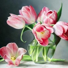 Схема вышивки «Тюльпаны»