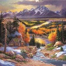 Схема вышивки «на брегу речки»