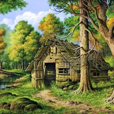 Схема вышивки «в лесу»