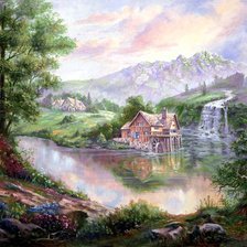 Схема вышивки «мельница»