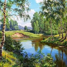 Схема вышивки «Природа(художник  Игорь Прищепа)»