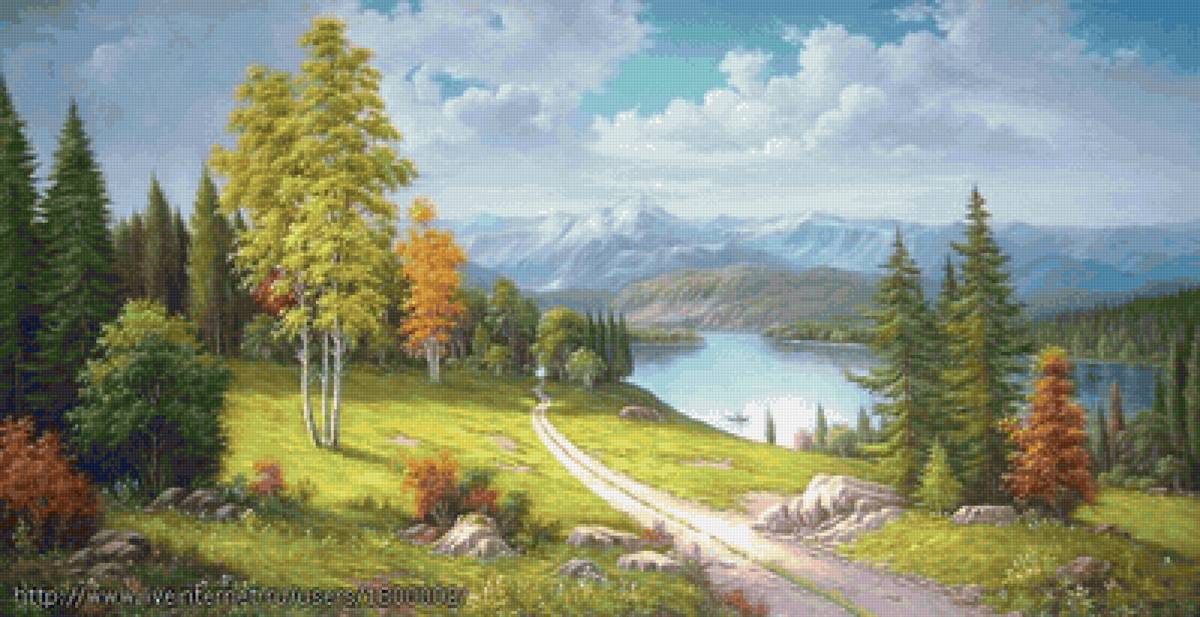 у озера - пейзажи - предпросмотр