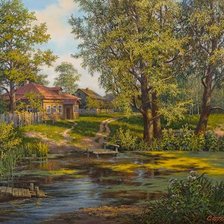 деревенский пруд