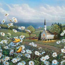 Схема вышивки «у дороги»