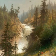 Схема вышивки «Горная река»