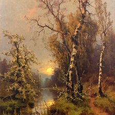 Схема вышивки «Вечером в лесу»