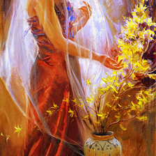 Схема вышивки «девушка»