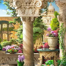 Схема вышивки «древние развалины. схема№3»