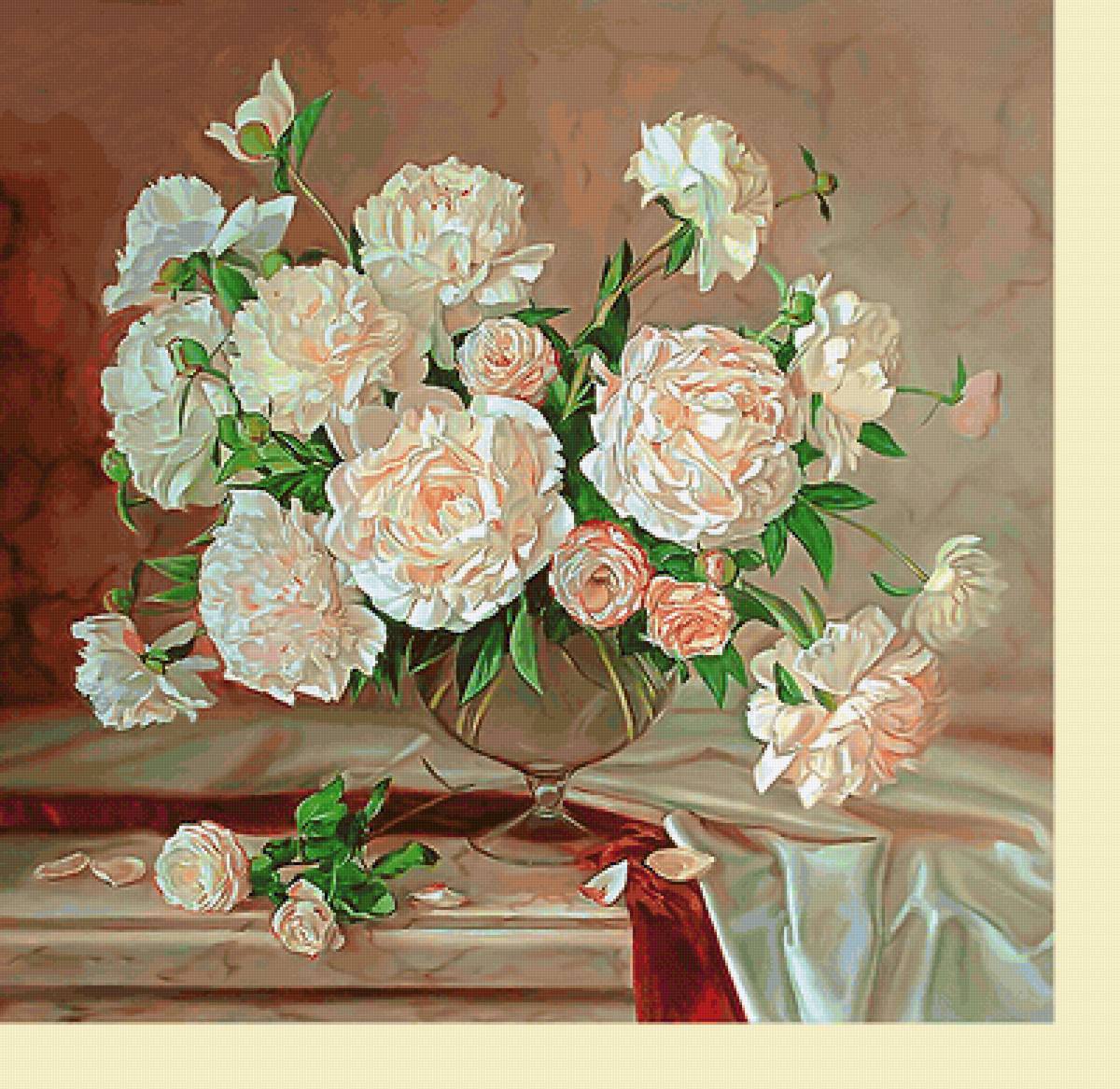 Серия "Букет". Пионы - цветы, флора, пионы, букет - предпросмотр