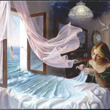 Схема вышивки «Девушка и море»