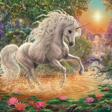 Схема вышивки «Единорог»