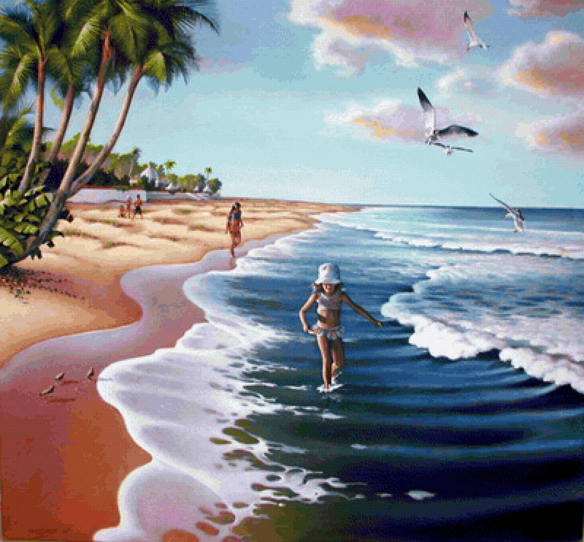 En la playa - paisaje - предпросмотр