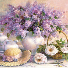 Схема вышивки «Сирень»