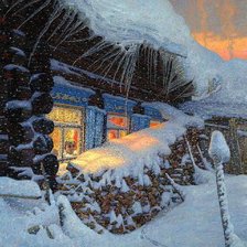 Схема вышивки «а просто зима»