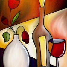 Схема вышивки «Роза в вазе»