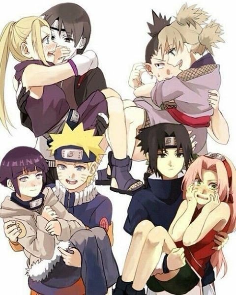 Пары в Наруто - саске и сакура, наруто и хината, шикамару и темари, ино и сай - оригинал