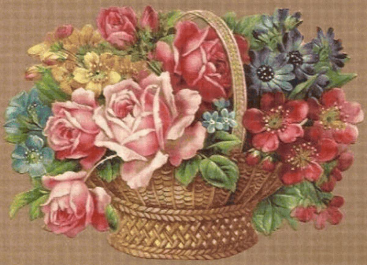 Корзина цветов - корзина, цветы - предпросмотр