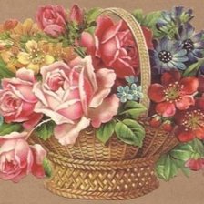 Схема вышивки «Корзина цветов»