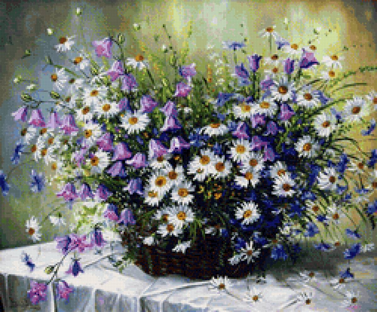 Полевые цветы - букет, цветы - предпросмотр