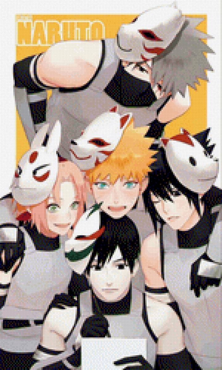 Команда 7 - сай, наруто, какаши, сакура, саске - предпросмотр