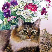 Схема вышивки «Gato.»