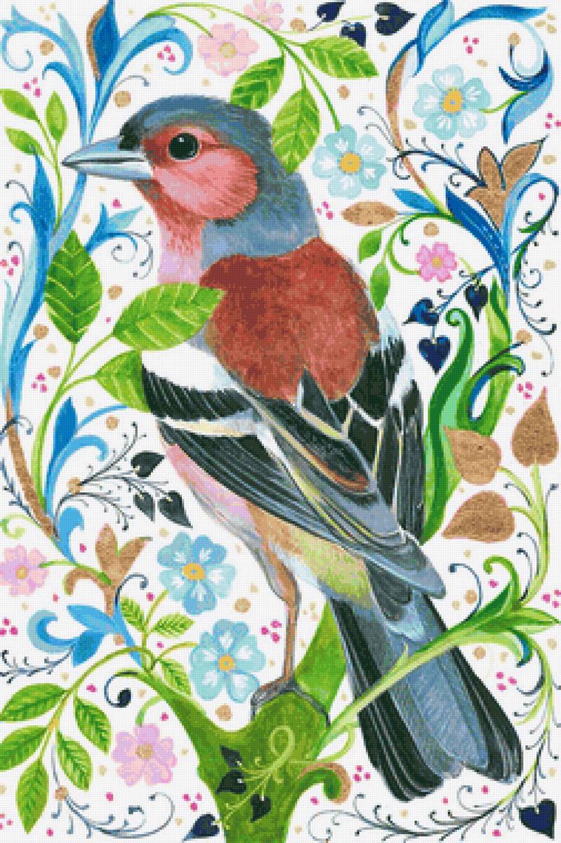 Pássaro. - pintura., pássaro - предпросмотр