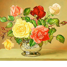 Схема вышивки «Серия "Букет". Розы»