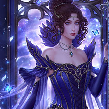 Схема вышивки «Девушка с посохом»