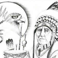 Схема вышивки «шаман»