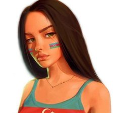 Схема вышивки «азербаджанский флаг»