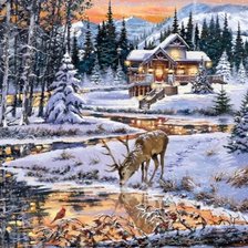 Схема вышивки «paisaje O»