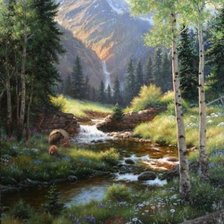 Схема вышивки «горная речка»