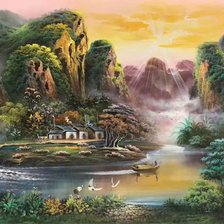 Схема вышивки «долина»