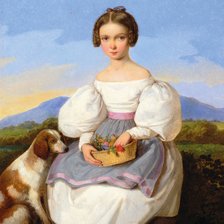 Схема вышивки «Девочка с кувшином»