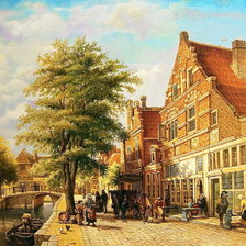 Схема вышивки «старый город»