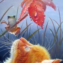 Схема вышивки «Rana y Gato»