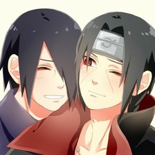 Схема вышивки «Саске и Итачи Учиха»