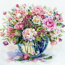 Схема вышивки «Boque de flores.»